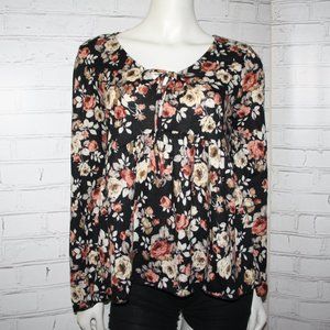 🖤🌺 Midnight Garden Blouse · Ava James · Size M